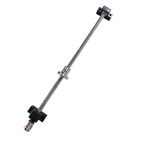16mm Ball Screw Kit with 2000mm Length and 5mm Lead Anti Backlash Ball Screw shown with nut and coupler for CNC machines.