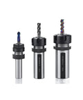 Built Tough Lathe Extension Rod And Shock Absorbing Drive Bar Designed For CNC Milling Machines With Heavy Duty Vibration Control And Rock Solid Cutting Precision, three tool holders displayed.