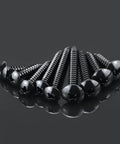 Pro Grade No 6 By One Half Inch Truss Head Wood Screws, 100 Count, 304 Stainless Steel, Black Oxide Coated, Self Tapping Phillips Drive Screws