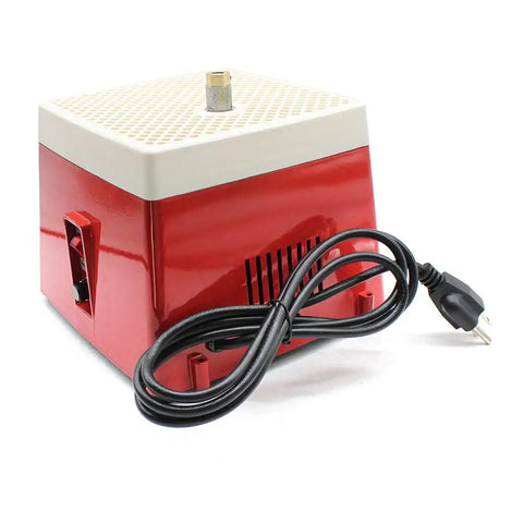 Portable Mini Desktop Glass Grinder With Heavy Duty Diamond Wheel Electric Cutter Polisher Tool For Stained Glass Ceramic Marble side view with power cord.