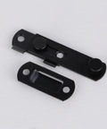 2pcs Stainless Steel Gate Latch Door Hasp, Rust Proof Safety Lock set with latch and keeper in black color.