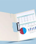 File Folder A4 All In One Multifunctional Clipboard And Storage Organizer For Office Paperwork Contracts And Documents Yellow Clip Keeper For Easy Filing Organizing And Travel, open with charts