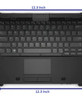 Heavy Duty 2 In 1 Rugged Laptop With Full Hd Touchscreen Intel Core I5 Processor 8 Gb Ram 512 Gb Ssd Drive Wireless Ready Certified Renewed Solid Daily Driver For School And Home Office top view of keyboard layout and measurements.