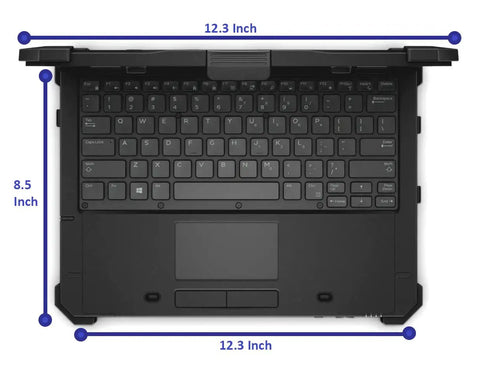 Heavy Duty 2 In 1 Rugged Laptop With Full Hd Touchscreen Intel Core I5 Processor 8 Gb Ram 512 Gb Ssd Drive Wireless Ready Certified Renewed Solid Daily Driver For School And Home Office top view of keyboard layout and measurements.