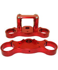 Red CNC Aluminum Triple Clamp Set for Pit Dirt Bike Forks 45mm and 48mm with 22mm Handlebar 165mm Center to Center