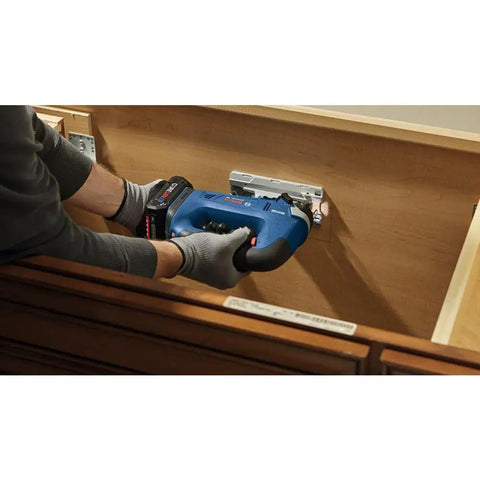 18V Brushless Top Handle Jig Saw With 3500 No Load Strokes Per Minute Die Cast Aluminum Footplate With No Mar Overshoe Variable Speed Control 0 To 3500 SPM Bare Tool For Pros in use for precise woodworking