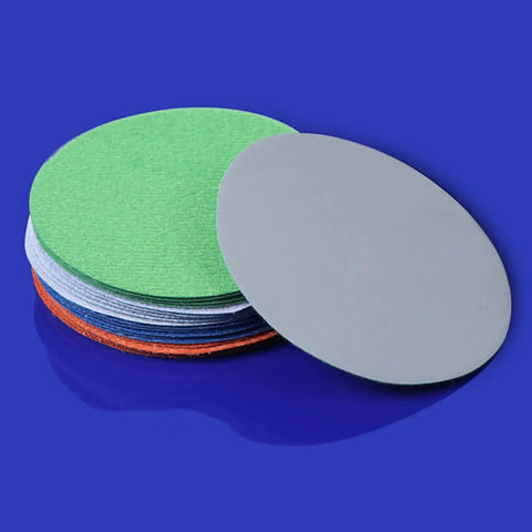 Professional 20 Piece Hook And Loop Sanding Discs Grit Selection From 3000 To 10000 Wet Dry double sided sanding pads in assorted colors.