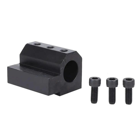 Inner Diameter CNC Lathe Tool Holder For Straight Shank Tools with screws, Rock Solid Stability Boring Tool Sleeve, front view