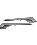 Slick Chrome Fog Light Trim Molding Pair Fits 2016-2021 Tesla Model X, chrome accents for front bumper upgrade.