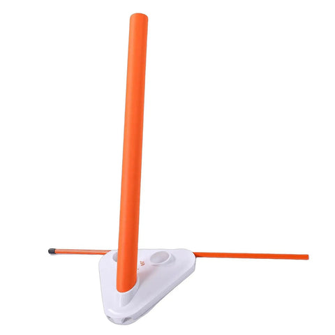 Golf Swing Trainer For Slice And Hook Prevention With Alignment Discs And Target System Improves Swing Path And Club Protection Game Changer Training Aid For Driving Range And Putting Practice All In One Tool - Orange and White alignment aid