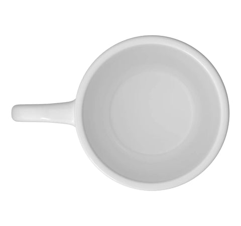 Top view of Thermal Soaring Sailplane Pilot Ceramic Mug For Glider Fans And Flight School Crew Coffee Cup White, 11 oz