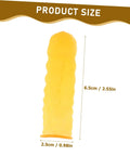 100 Pack Anti Static Latex Finger Covers For Joint Support And Blister Shield Heavy Duty Finger Guards, yellow finger sleeve size 6.5 x 2.5 cm.