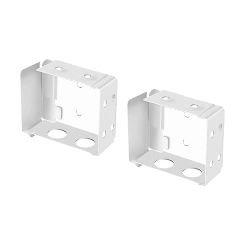 Two Pack Box Mounting Brackets For Mini Window Blinds White Metal Durable Blind Hardware With Easy Install And Sturdy Support Universal Fit