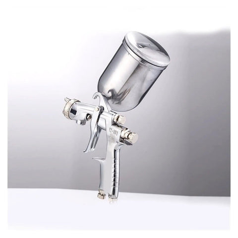 Pro Grade Manual Paint Spray Gun Featuring Slick Adjustable Flow And Fan Patterns For Dead Flat Coats Ergonomic Grip and Precision Tip.