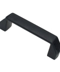2 Pieces Aluminium Alloy Black Rectangular Industrial Pull Handle Set For Cabinets And Drawers With 120mm Mounting Hole Distance