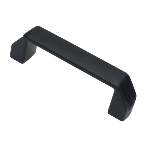 2 Pieces Aluminium Alloy Black Rectangular Industrial Pull Handle Set For Cabinets And Drawers With 120mm Mounting Hole Distance