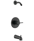 Monitor 14 Series Tub And Shower Trim Package Matte Black Finish Pressure Balance Valve Trim Kit Only requires R10000