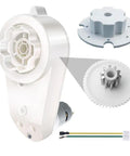 White Gearbox With 12 Volt RS550 40000 RPM High Speed Motor Upgrade Kit for kids' ride-on cars shown in detail.