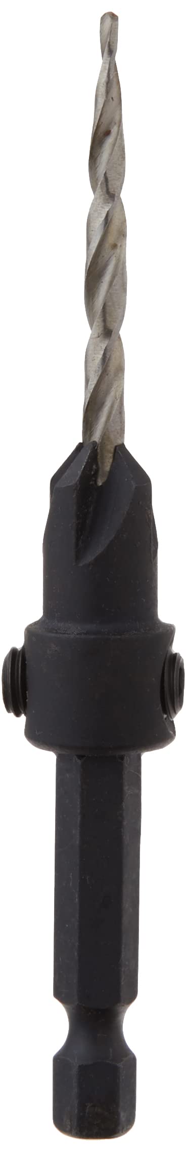 Six Countersink Bit with Nine Sixty Fourth Inch Drive Four Cutter Design, ideal for wood and metal, drill and taper function.