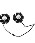Reliable Replacement Graphics Card Fan Delivers Beast Mode Cooling And Super Smooth Swaps For Nvidia GTX 1650 1630, dual fans with black blades.