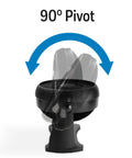 TurboForce Air Circulator Table Fan demonstrating 90-degree pivot feature, compact design for desk or floor cooling in small to medium rooms.
