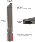 Crevice Tool Attachment For Gen5 V15 V15s V12 V11 V10 V9 V8 V7 Cordless Vacuum Cleaners, diagram showing dimensions and features