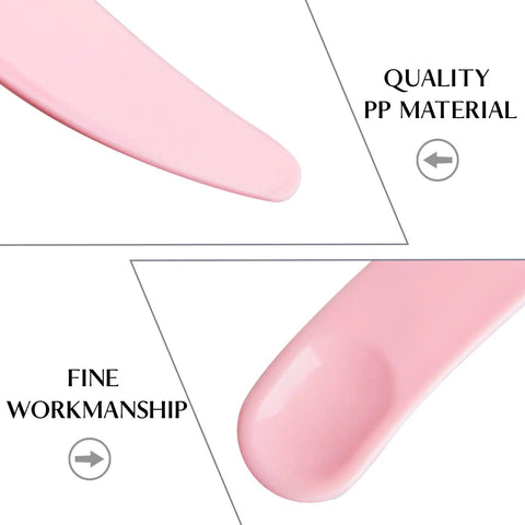 Bulk 200 Mini Makeup Spatulas With Storage Box Disposable Cosmetic Spatulas In Pink Blue Purple Perfect For Pros And Salons Skincare Samples Beauty Demos And Home DIY Cosmetic Kits, pink PP material tip