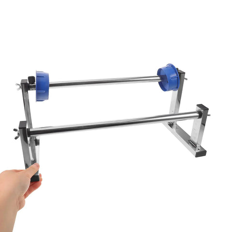 Adjustable Tabletop Stretch Film Dispenser With Cutter Lightweight Metal And Plastic Build Manual Hand Wrap Tool For Cargo And Pallet Wrapping Easy Grab And Go One Hand Operation For Quick Pack Jobs, metal frame