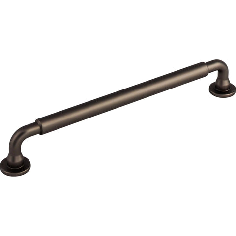 Lily Cabinet Pull 7 9/16 Inch Center to Center in Honey Bronze Finish from The Serene Series, side angle view