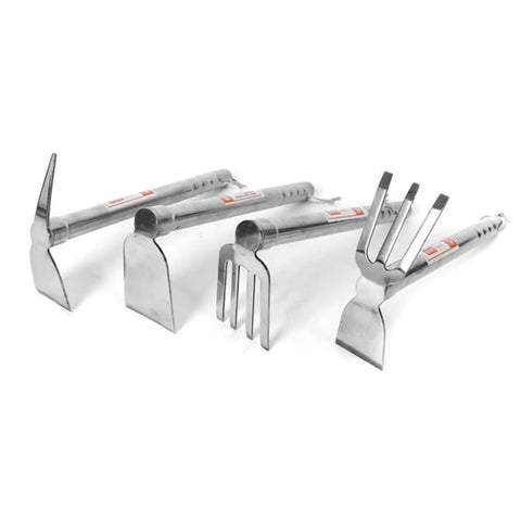 Double Hoe Garden Tool For Weeding And Planting Stainless Steel Lightweight And Portable Grab And Go Weeder with multiple hoes
