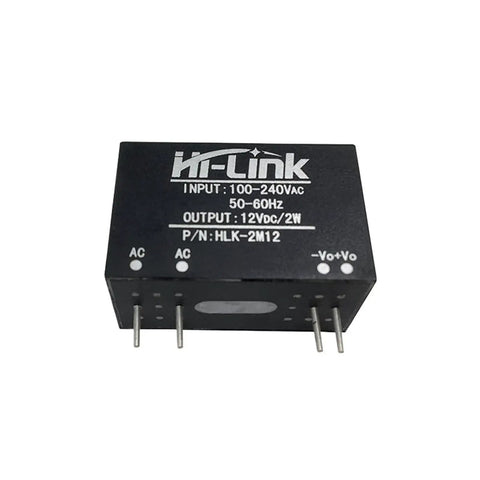 5 Pack Hlk 2M12 Ac To Dc Step Down Switching Power Supply Module shows input/output specifications for 12V DC charging.