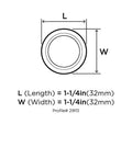 Traditional Round Cabinet Knob In Oil Rubbed Bronze Finish With Subtle Copper Highlights dimensions 1-1/4in round shape