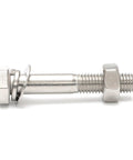 Beefy Stainless Steel M6 Semi Threaded Hex Bolts And Nut Kit With Partial Thread Screws Fastener Set For Indoor Outdoor Projects 304 Stainless Steel Durable High Hardness Smooth Threads Easy Tighten And Loosen, bolt with nut and washers