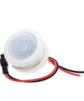 Smart 220V 50Hz PIR Infrared Motion Sensor Ceiling Light with wiring, showing a compact design for easy installation.