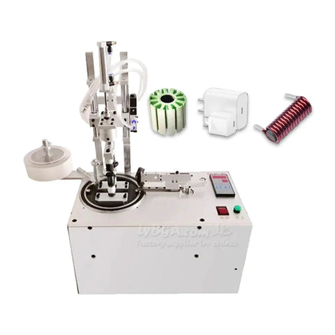 2-Axis Automatic Tape Wrapping Machine For Transformer Coils And Lithium Battery Charger Coils, Handles 34mm To 77mm Tapes Up And Down, Auto Homing, Foot Switch Control, Compact Workhorse For Factories, Warehouses, And Logistics Centers