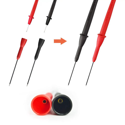 4 Pack 2mm Extended Needle Test Probes For Multimeters 600V 10A Non Destructive Probes High Sensitivity And Accuracy Ready For 2mm Connectors Durable Leads For Tl71 Tl75 Style Test Leads