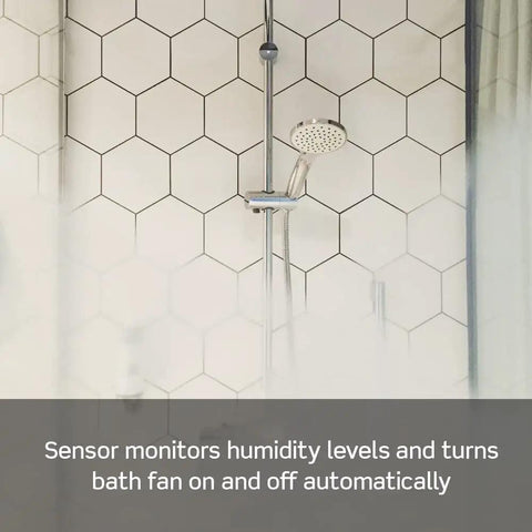 Bathroom showing Dual Combination Humidity Sensor With Separate Light Switch For Bathroom Exhaust Fan Auto Ventilation On Humidity