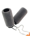Dual Roller Paint Runner With Extendable Telescopic Pole For Fence Railing And Tubing Heavy Duty seamless brush kit rollers close-up view.
