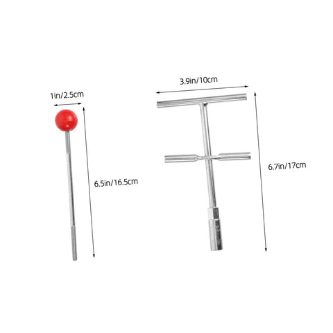 Emergency Water Pipe Repair Kit Grab-And-Go Quick Leak Fix Tool with stainless steel stopper, shown with size dimensions.