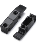 10Pcs Corner Brace Hinge Fasteners For Kitchen Cabinets Wardrobe Beds Tables And Furniture Panels, black latch pieces close-up