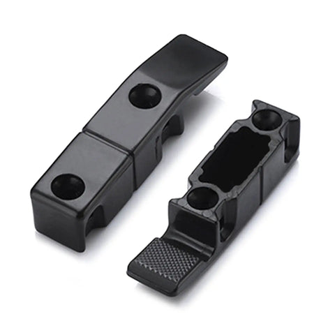 10Pcs Corner Brace Hinge Fasteners For Kitchen Cabinets Wardrobe Beds Tables And Furniture Panels, black latch pieces close-up