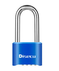 Built Tough 4 Digit Combination Padlock With 2.5 Inch Shackle, Outdoor Waterproof Lock For School Gym Locker, Storage Unit, Blue