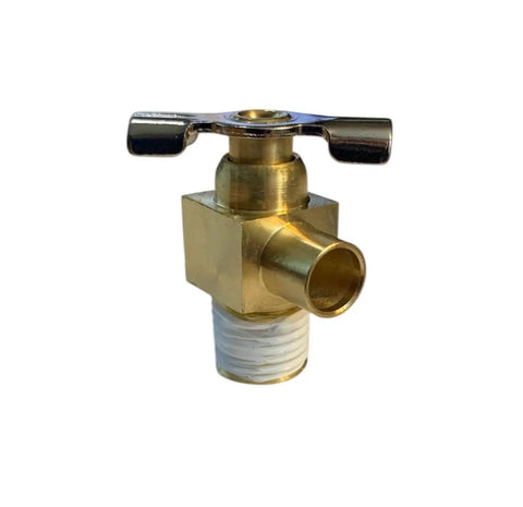 American Made One Quarter Inch NPT Universal Compressor Tank Drain Valve Petcock With Directional Orifice For Condensate Release