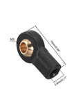 M3 Ball End Tie Rod End For RC Linkage 3x15mm Lever Steering Joint Durable 10 Pack Fits RC Planes Helicopters Robots Cars Without Screws Or Nut For Model Aircraft And Robotics Projects black ball joint with M3 brass insert, 15mm length