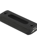 Heavy Duty Quick Release NATO Rail Plate With 1/4 20 Screws, black adapter for camera cage mounting, close-up view.