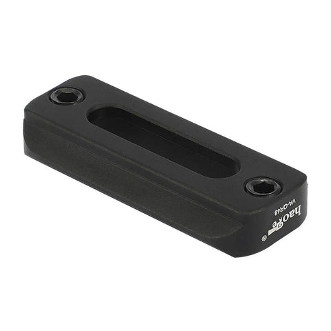 Heavy Duty Quick Release NATO Rail Plate With 1/4 20 Screws, black adapter for camera cage mounting, close-up view.