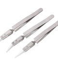 Precision Ceramic Tweezers Set With Pointed And Curved Tips Non Conductive And Heat Resistant Anti Magnetic Reverse Self Closing Design