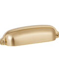 10 Pack Bin Cup Pulls Vintage Shell Handle Cabinet Hardware In Champagne Gold Finish Zinc Alloy Solid Casting, 3.78 Inch Hole Centers