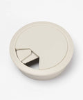 Sturdy Material Desk Grommet Kit For 60mm And 80mm Cables Perfect For Hiding A Mess Of Computer Wires With A Scratch Resistant Polished Finish In Black Gray White Silver Beige Or Dark Brown Styles, beige round desk grommet cover