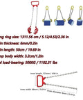Upgraded Heavy Duty Chain Drum Lifter With 1100 Pound Capacity For Safe Vertical Lift Of 55 Gallon Steel Barrels dimensions and specifications diagram.